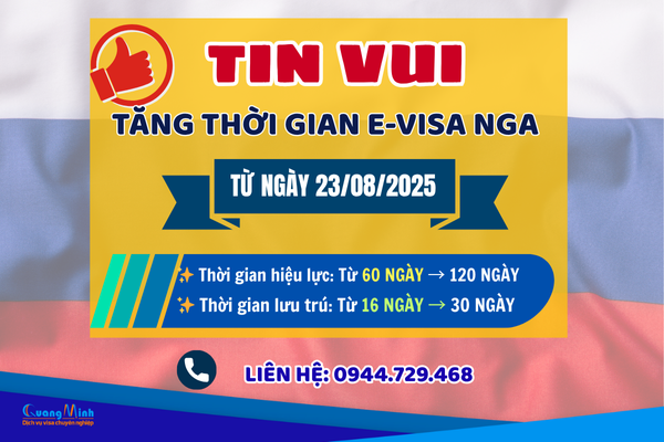 TIN VUI: NGA TĂNG THỜI HẠN LƯU TRÚ CỦA EVISA LÊN 120 NGÀY